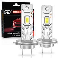 2 vnt. H4 LED priekinis žibintas Canbus 25000LM H7 LED lemputės H11 H8 9005 HB3 9006 HB4 H27 880 Automobilio varinio vamzdelio priekinis žibintas Automobilinis be ventiliatoriaus rūko žibintas 6000K 12V H7