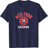 UConn krepšinis: Azzi Fudd vardo ir skaičiaus marškinėliai su kamuoliuku S
