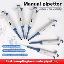 Reguliuojama vienkanalė pipetė Nešiojamas rankinis pipetorius 0,1~1000µL Mikropipetė Laboratorinė įranga Su pipetės antgaliais 10-100UL