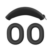 Pakeičiami ausinių pagalvėlės, skirtos Sony ULT WEAR WH-ULT900N/WH-1000XM3/XM4, silikoninės minkštos ausinių pagalvėlės, paminkštinimo dangtelis, ausinių pagalvėlės, galvos juostos dangtelis juoda
