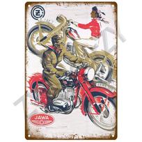 JAWA Plakatas garažui Metalinis ženklas Vintažinis sieninis plakatas Vintažinis Retro Kambarys Namai Pramoninis Kabantis Dekoravimas Menas Skardinis Ženklas Plokštė 20x30cm