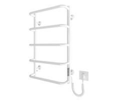 Vonios rankšluosčių radiatorius LUX 65W/230V 66x42 cm iš nerūdijančio plieno / balta, dešinė