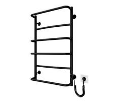 Vonios rankšluosčių džiovintuvas LUX 105W/230V 81x52 cm, nerūdijančio plieno/juodas, dešininis