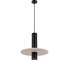 Sollux SL.1882 - Pakabinama liustra ant laido PELTA 1xGU10/10W/230V juoda/kreminė