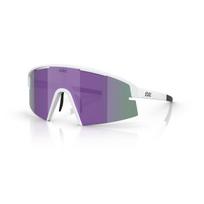 BLIZ P006 Small akiniai | Matte White - Smoke Purple Mirror