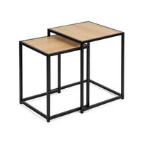 Šoniniai stalai 2 vnt. iš ąžuolo 38x38 cm Noah – Bonami Essentials