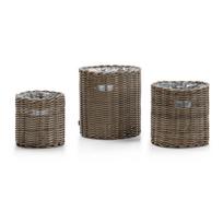 Pilkos spalvos sodo vazonų rinkinys Bonami Essentials Natural
