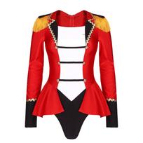 Moterų Helovino cirko Ringmaster Cosplay kostiumas Moteriški bodžiai Vaidmenų žaidimo komplektai L raudona