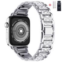 Moteriškas dirželis, skirtas Apple Watch ultra 2 dirželiui, serija 9 8 7 49mm 41mm 45mm 40mm 44mm apyrankė su deimantine apyranke iWatch 6 5 4 3 2 1 Se 38mm 42mm correa 38mm-40mm-41mm sidabras
