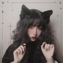 Katės Ausys Anime Lolita Plaukų Aksesuarai Ausys Cosplay Kawaii Perukas Gotikinė Galvos Juosta lolita Aksesuarai katės ausys galvos juosta juoda