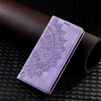 Magnetinis atlenkiamas odinis dėklas telefonui XiaoMi 14T RedMi Note 14 Pro Plus 14C 13C 13 A3 A4 su piniginės kortelių skyriumi for Xiaomi 14T violetinė