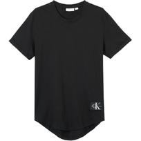 Calvin Klein apvalia iškirpte trumpomis rankovėmis vienspalvis marškinėliai vyriški viršutiniai drabužiai Juodi J30J323482-BEH M black