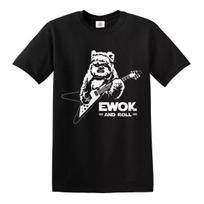 Ewok ir Roko Gitara Marškinėliai Juokingas Roko Muzikos Pokštas Nepadori Naujoviška Dovana Viršutinė Dalies Marškinėliai 4XL