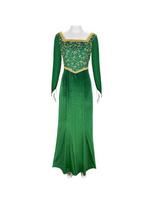 Filmo Princesės Fionos Cosplay Moteriškas Kostiumas Žalia Suknelė Apranga Helovino Karnavalo Šventės Vaidmens Kaukė Žaidimo Drabužiai 2XL 60-65kg smėlis