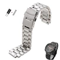 24*16mm Kilpelio galo nerūdijančio plieno laikrodžio apyrankė vyriškam TIMEX T2N720 T2N721 TW2R55500 laikrodžio dirželiui, sidabrinė juoda metalinė apyrankė 24mm-16mm