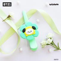 BTS („BangTan Boys“.) BT21 minini Plaukų segtukas Laiminga gėlė, Oficialus, Originalus, Autentiškas, K-POP, idolas