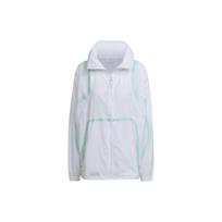 Adidas Stella McCartney Bėgimo Kvėpuojanti Dryžuota Sulankstoma Striukė Moteriška Viršutinė Apranga Balta HD9121 M