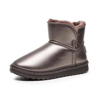 Stilingi, šilti odiniai sniego batai: Atsparus vandeniui, Neslystantis padas, Storas aksominis pamušalas size 39