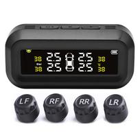 AN-10C TPMS Padangų slėgio stebėjimo sistema Saulės LCD Skaitmeninis ekranas Automobilio padangų slėgio stebėjimas Automatinės apsaugos signalizacijos sistemos