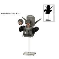 Tualeto žmogus Kameros žmogus Kosmoso Tualeto žmogus Surinkimo konstravimo kaladėlės Minifigūrėlės Žaislai black