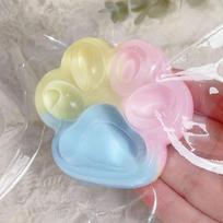 Trys spalvos vaivorykštės katės letena minkomas fidget žaislas, minkšta miela katės letena, lėto atsistatymo, spaudomas, dekompresinis žaislas vaikams, gimtadienio dovana