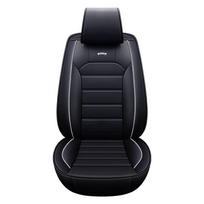 Universalus 5D PU odos priekinės sėdynės užvalkalas Automobilio sėdynės kilimėlis Vandeniui atsparus Automobilio sėdynės apsauga Kvėpuojantis 1PC juoda
