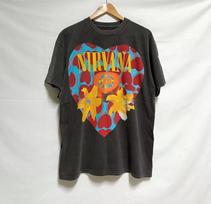 Nirvana Širdies Formos Dėžutė Marškinėliai Viršūnės T-shirt'ai Vyriški Moteriški Vintažinis Perspausdinimas Viena Pusė Priekis M