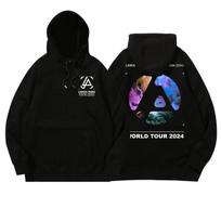 2025 m. ruduo/žiema Linkin Park mada Naujas Iš nulio albumo turas Aplink uolienų medvilninis laisvas gobtuvas Vyriškas ir moteriškas didelio dydžio S