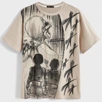 „ROMWE X Attack on Titan Men Skull Print Tee“. M