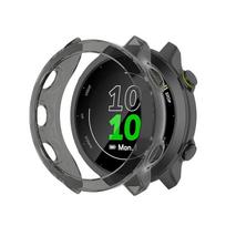 TPU apsauginis dėklo dangtelis, skirtas Garmin Forerunner 55/158 išmaniojo laikrodžio dirželiui, skaidraus minkšto silikono buferio apsaugos apvalkalo priedams For Forerunner 55 juoda