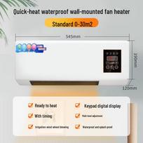 „HeaterPro“ dvigubos paskirties sieninis šildytuvas su išmaniu nuotolinio valdymo pultu, skirtas miegamojo PTC šildymui. Modern wall mounted fan heater, 2000 Orders