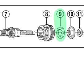 Guoliai įvorei Shimano SG-3C40 7/32X8