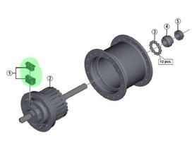 Priekinės įvorės dinamos jungtis Shimano HB-NX30