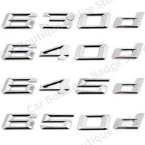 3D ABS Automobilio Galinio Bagažininko Raidės Ženklelis Emblema Stiliaus Lipdukai BMW 6 Serijos 650d 630d 640d E63 E64 F06 F12 F13 G32 640d sidabras