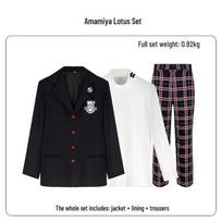 Persona 5 Yoshizawa Kasumi, Ren Amamiya ir Goro Akechi mokyklinės uniformos cosplay kostiumas S