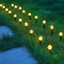 5M 6M 8M Lauko Saulės Burbulų Vejos Lemputės Girlianda Kraštovaizdžio Dekoracija Vandeniui Atsparūs LED Saulės Energija Varomi Kuoliniai Šviestuvai Sodo Kiemas Warm-5M 15LED įvairiaspalvis
