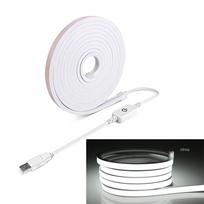 5 V USB COB LED neoninės juostos lemputės jutikliniai pritemdomi neoninės juostos ženklas 320LED/M minkštas silikoninis vamzdelis vandeniui atspari juostelė, skirta namų naktinei lempai 1M