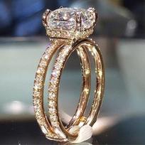 14k aukso dviejų aukštų deimantų žiedų dėžutė baltas topazas princesės žiedai anillos bague žiedai diamante bizuteria moterims deimantinis žiedas moterims 7 auksas