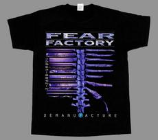 Fear Factory Grupės Heavy Metal Juodi Unisex Marškinėliai S