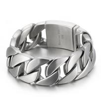 Vyriška stora apyrankė Hip-Hop madinga vyriška galvanizuota 18k auksu titano plieno apyrankė 21.5cm
