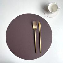Apvalūs PU odos padėkliukai ir padėkliukų rinkinys Izoliacinis kilimėlis Aliejui atsparus Vandeniui Dvipusiai padėkliukai virtuvei, kavinėms Round32cm and 10cm
