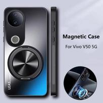 AG Frosted Magnetic Holder Case For Vivo V50 Lite 5G Shockproof Hard Phone Cover Bumper For VIVO V50Lite V50 V 50 for VIVO V50 juoda