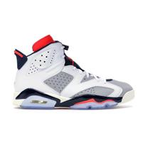 Air Jordan 6 Retro Tinker Vyriški sportbačiai Raudoni Balti Infraraudonųjų spindulių-23-Neutraliai Pilki-Balti-Burės spalvos 384664-104 45
