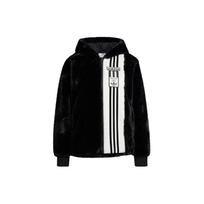 Adidas Originals Adibreak Kailinė Spalvų Blokų Dygsniuota Striukė Su Gobtuvu Moteriška Viršutinė Apranga Juoda IC8130 XS