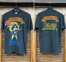 Vintažiniai 1985 m. Krokus grupės muzikinio turo marškinėliai, dydis S-4XL XL