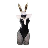 Nikke pergalės deivė Blanc triušytės kostiumas Noir triušio kostiumas moterims Seksualus Cosplay kostiumas Balti ir juodi kombinezonai L