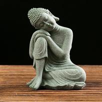 Smiltainio Buda Akvariumo Dekoracija Meditacijos Buda Amatas Buda Zen Skulptūra Mikro Peizažas Akvariumo Statulėlė L