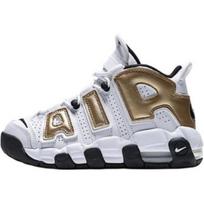 Nike Air More Uptempo GS 'White Metallic Gold Black' IO7601-171 Dydis 3.5Y-7Y EU 36 pilka spalva