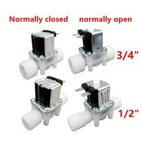 12V 24V 110V 220V normaliai uždarytas solenoidinis vožtuvas Išorinis sriegis plastikinis normaliai atviras vandens vožtuvas 0.02-0.8mpa slėgiui 1/2 AC 220V&Normally closed