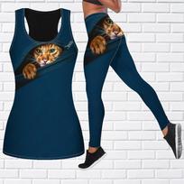 „Blue Kitten Print“ jogos apranga moterims Madinga treniruotė Antblauzdžiai Fitnesas Sportas Laisvalaikio jogos kelnės XS žalia